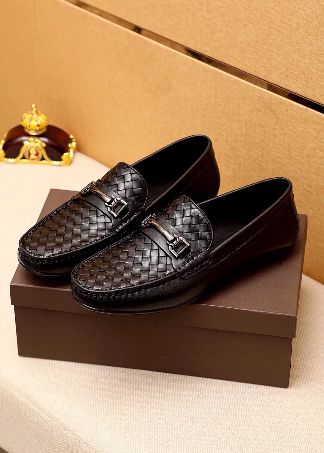 Men's shoes 💰: 500 💐BV men's slip-on shoes® [BOTTEGA VENETA] official website counter new model, one-to-one mold opening ⚠Italian calfskin ➕Hand-woven ➕Cow leather lining. Driving slip-ons, available at counters, sizes 38～44 (45🉑️customized)